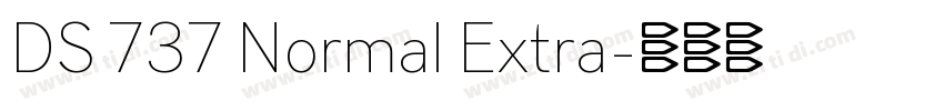 DS 737 Normal Extra字体转换